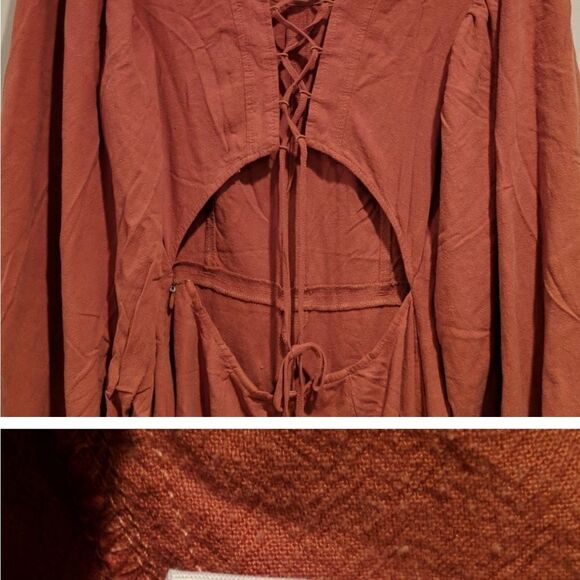 Free People Josie wide leg balloon sleeve jumpsuit - Picture 3 of 8